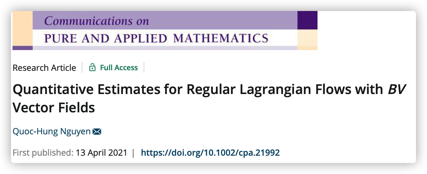 IMS professor makes progress on regular Lagrangian flows