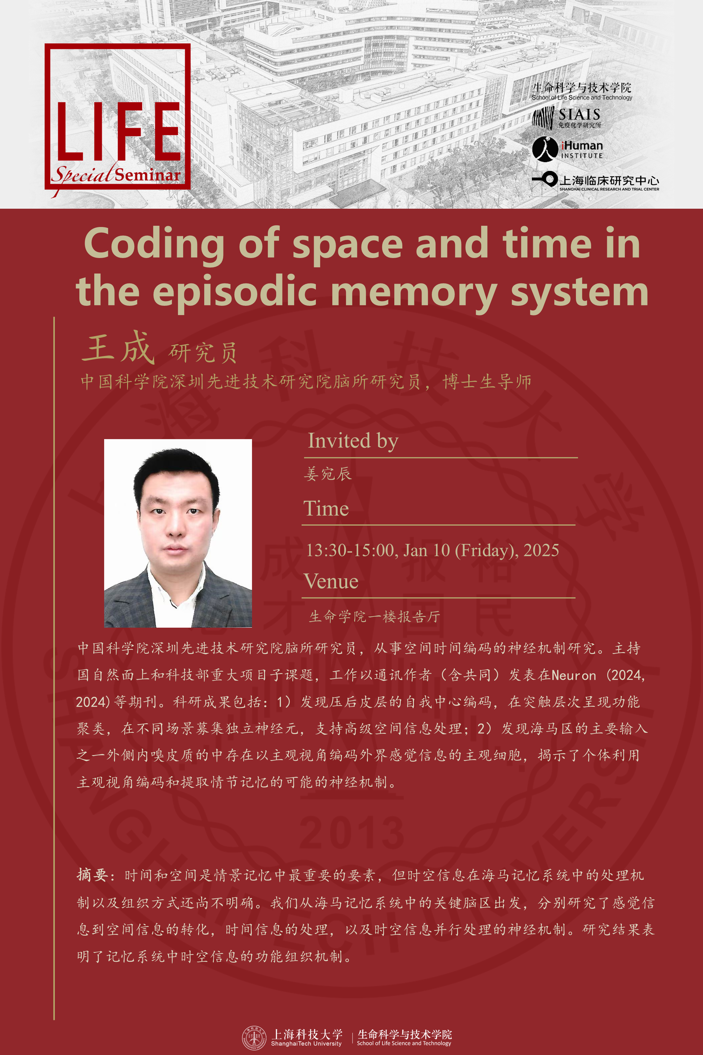 Coding of space and time in the episodic memory system
